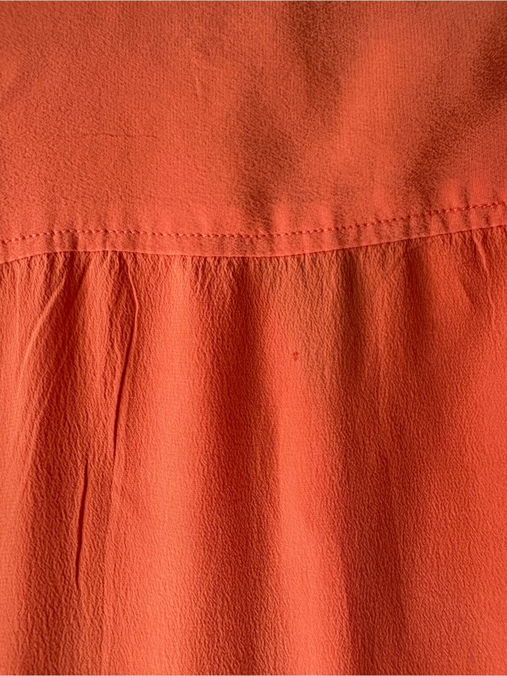 Vintage Coral Silk Button-Up Blouse | Washable Silk | Medium - Picture 7 of 7